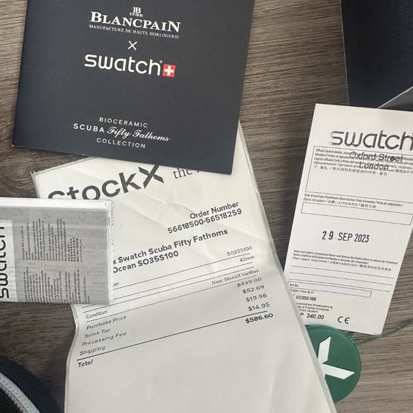 Swatch Scuba Fifty Fathoms SO35S100 / Antartic Ocean - Picture 9 of 14